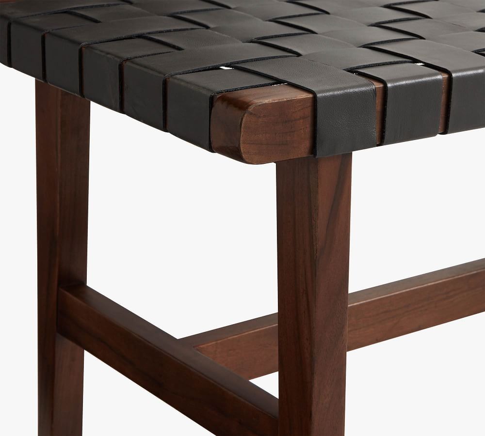 Fenton Woven Leather Bench thumbnail 4