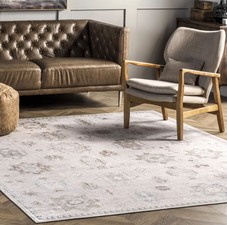 Nuloom Krystin Machine Washable Distressed Area Rug 7'x9' thumbnail 2