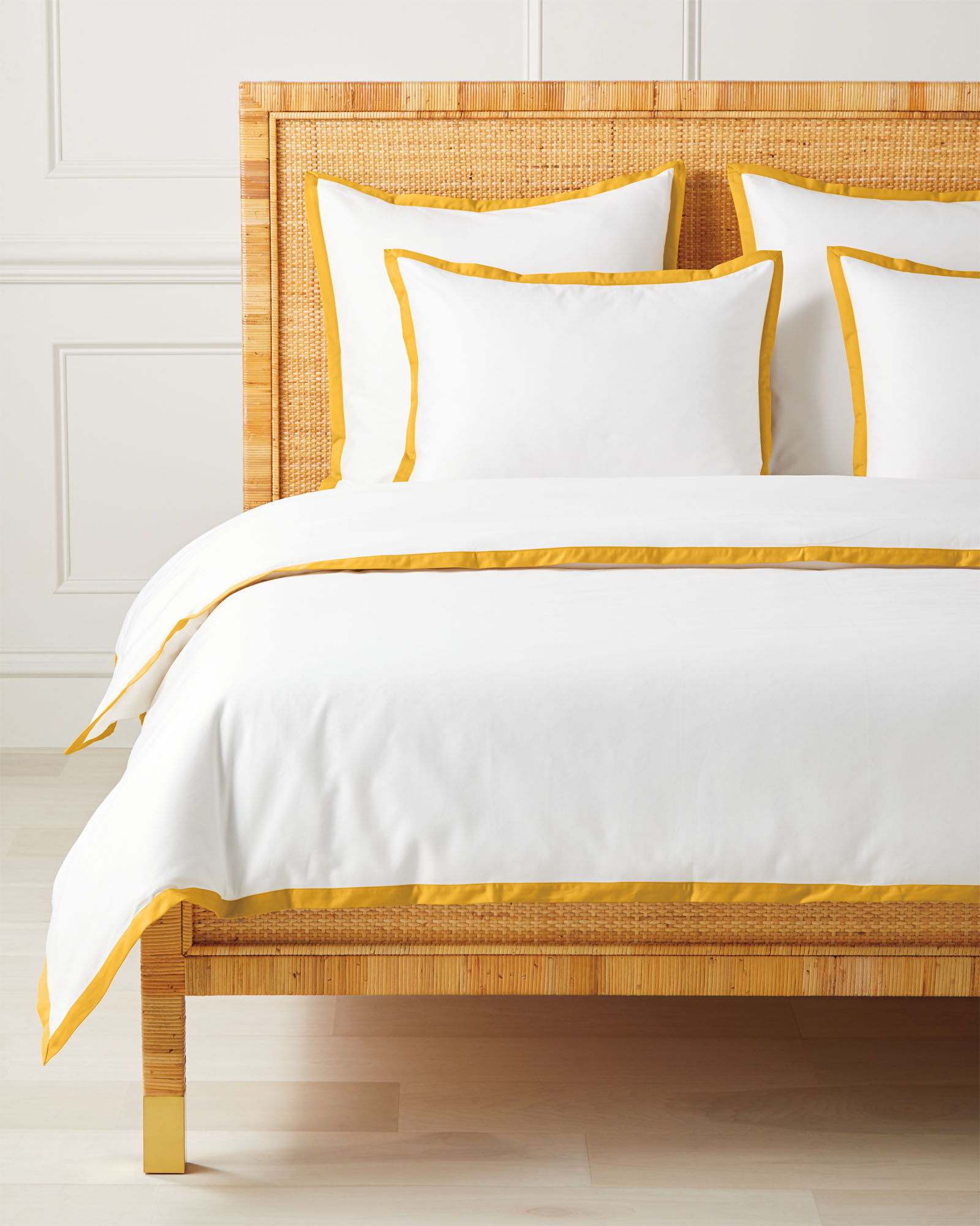Border Frame Shams King Ochre Without Insert 20"x36" thumbnail 4