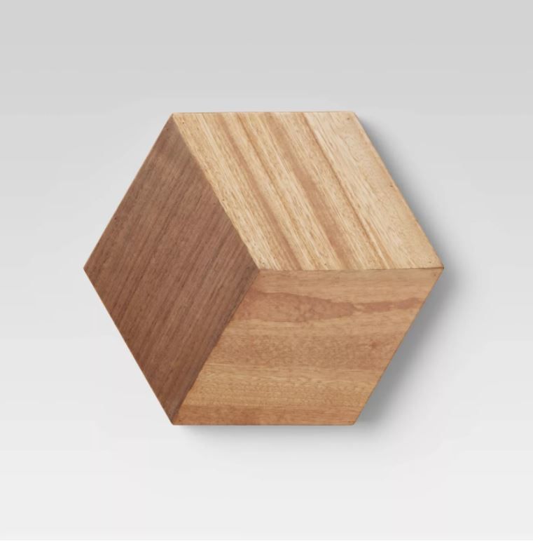 Set Of 3 Wood Tile Brown thumbnail 4