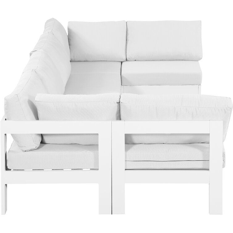 Nizuc Outdoor U Shaped Patio Sectional with Cushions thumbnail 2