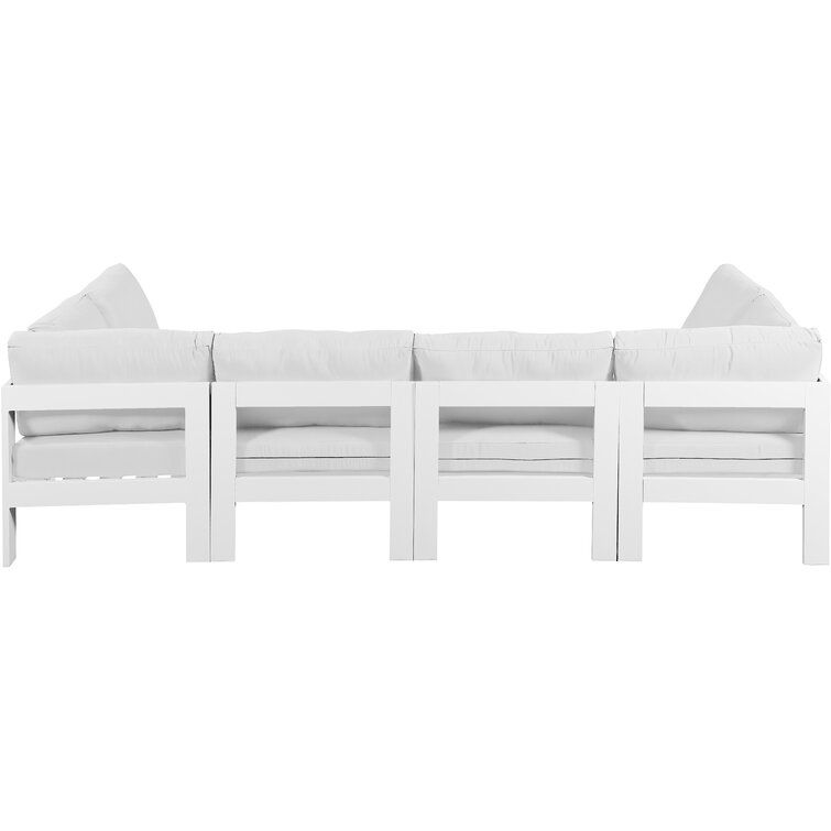 Nizuc Outdoor U Shaped Patio Sectional with Cushions thumbnail 3