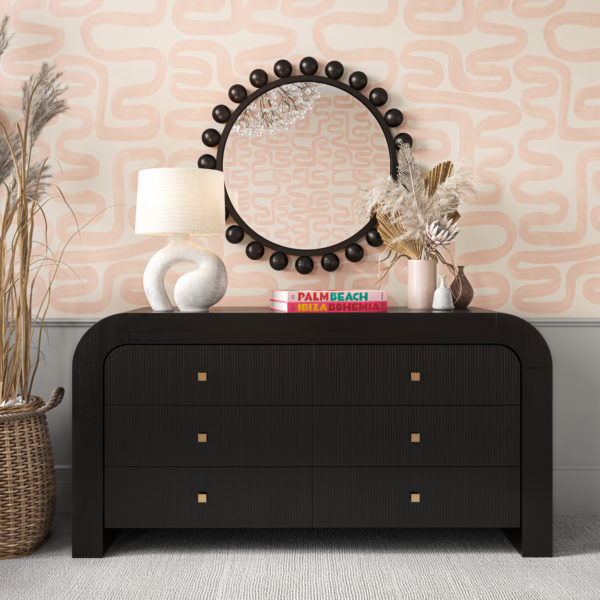 Ridge 6 Drawer Black Dresser thumbnail 5