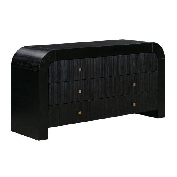 Ridge 6 Drawer Black Dresser thumbnail 2