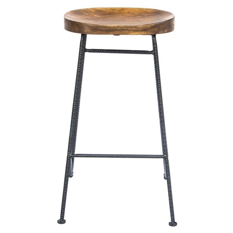 Travon Solid wood Bar Stool thumbnail 3