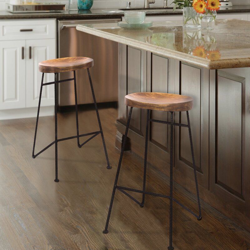Travon Solid wood Bar Stool thumbnail 2