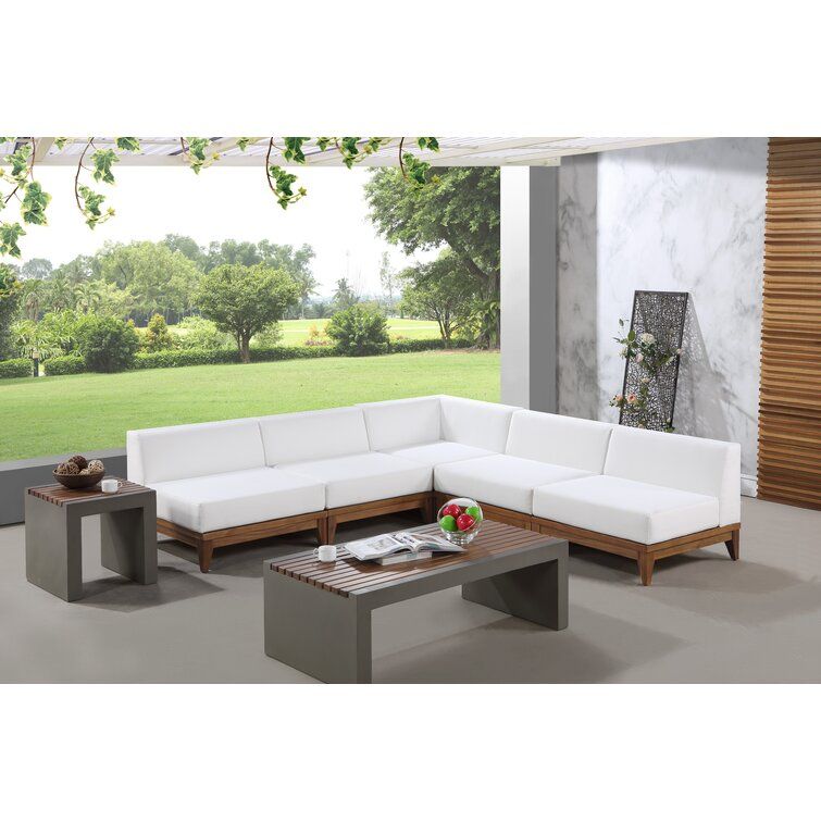 Rio Outdoor Symmetrical Patio Sectional with Cushions thumbnail 3