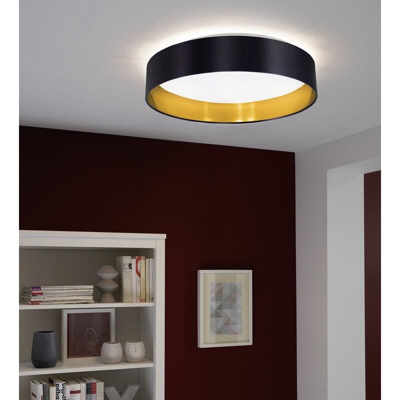 Newville Light Shaded Drum LED Flush Mount thumbnail 2