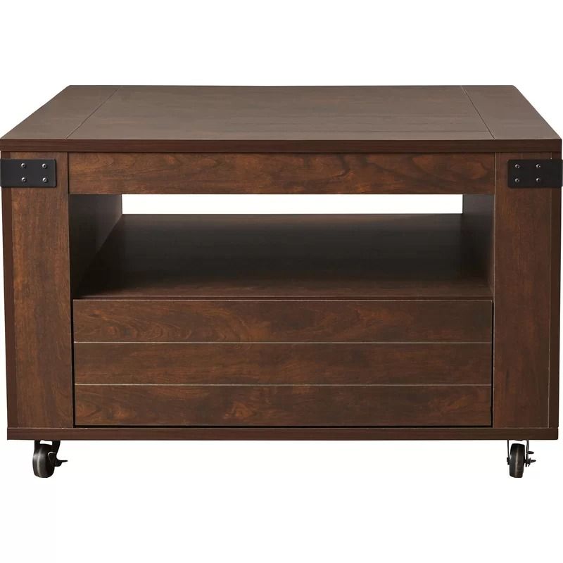 Halliburton Wheel Coffee Table With Storage thumbnail 3