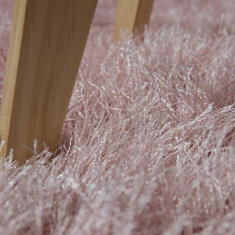 Leesa Shag Pink Area Rug 3'11"x5'7" thumbnail 3