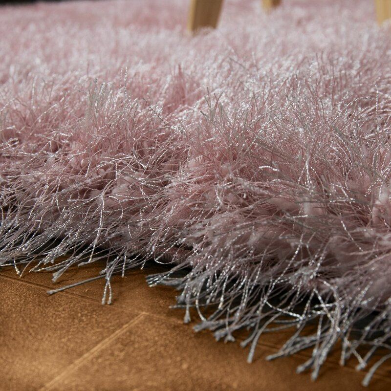 Leesa Shag Pink Area Rug 3'11"x5'7" thumbnail 4