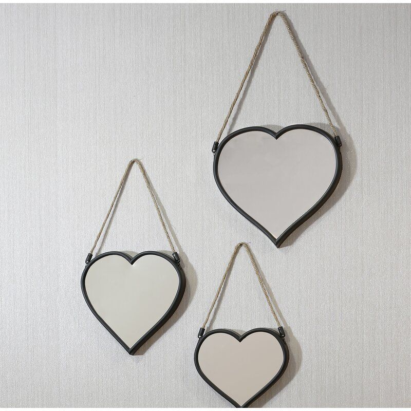 3 Piece Tasoula Heart Mirror Set Medium  thumbnail 3