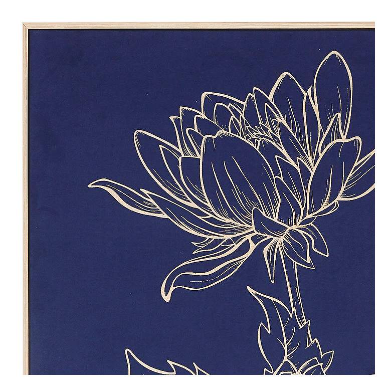 Velvet Lotus High Framed Canvas Wall Art With Frame 22.5"x28.5 thumbnail 2