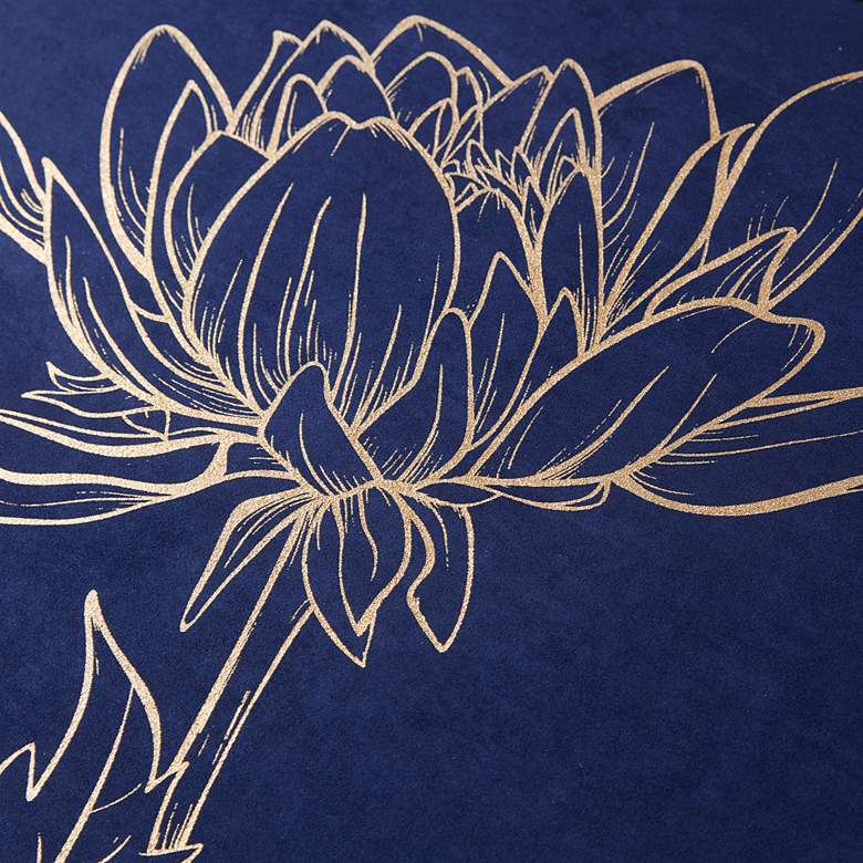 Velvet Lotus High Framed Canvas Wall Art With Frame 22.5"x28.5 thumbnail 3