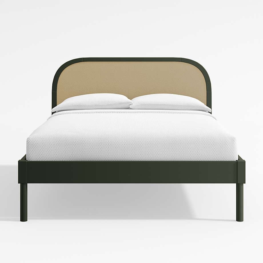 Maren Olive Kids Cane Bed-Full thumbnail 3