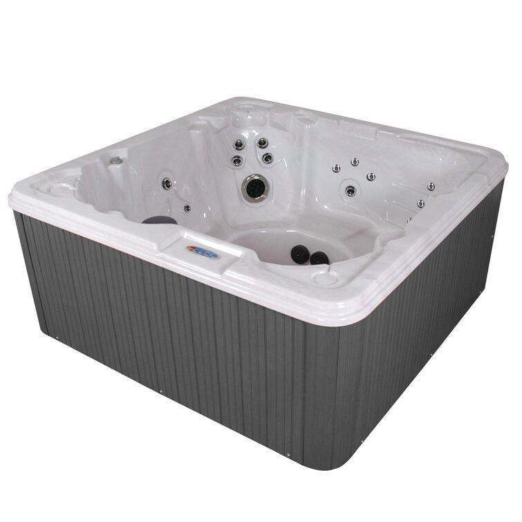 QCA Spas Jamaica 8 Person 90 Jet Acrylic Square Hot Tub thumbnail 2
