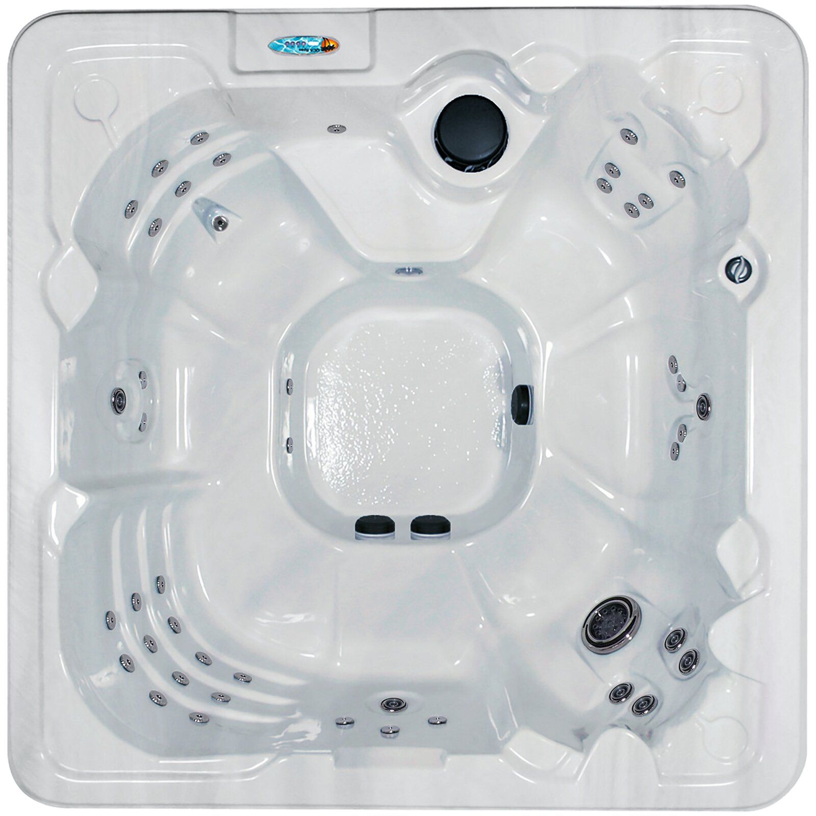 QCA Spas Jamaica 8 Person 90 Jet Acrylic Square Hot Tub thumbnail 3