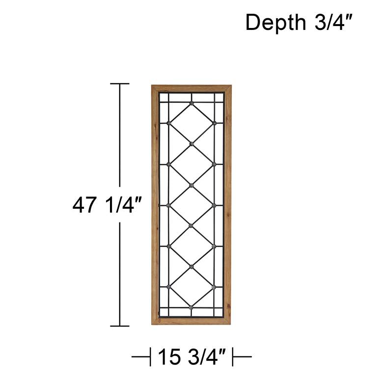 Winston Matte Black and Brown High Window Wall Art thumbnail 5