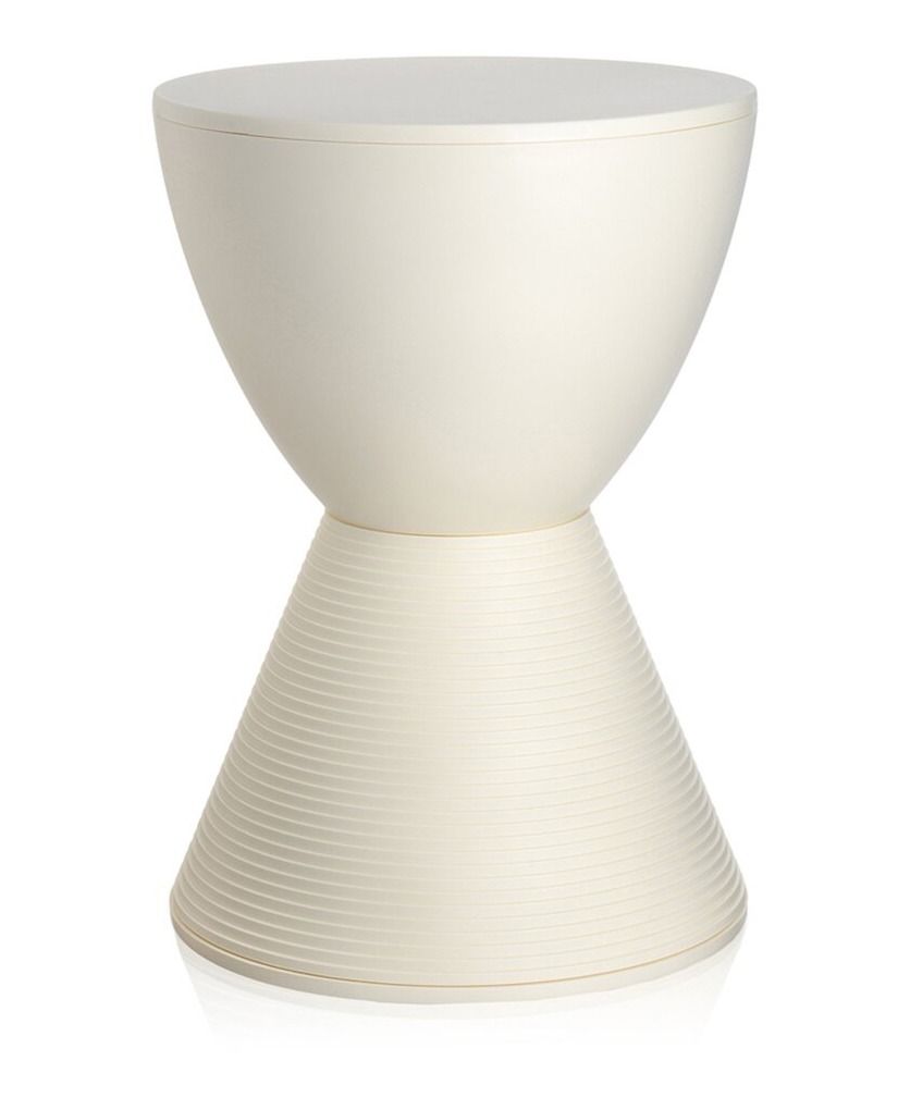 Kartell Wax White Plastic Accent Stool thumbnail 3