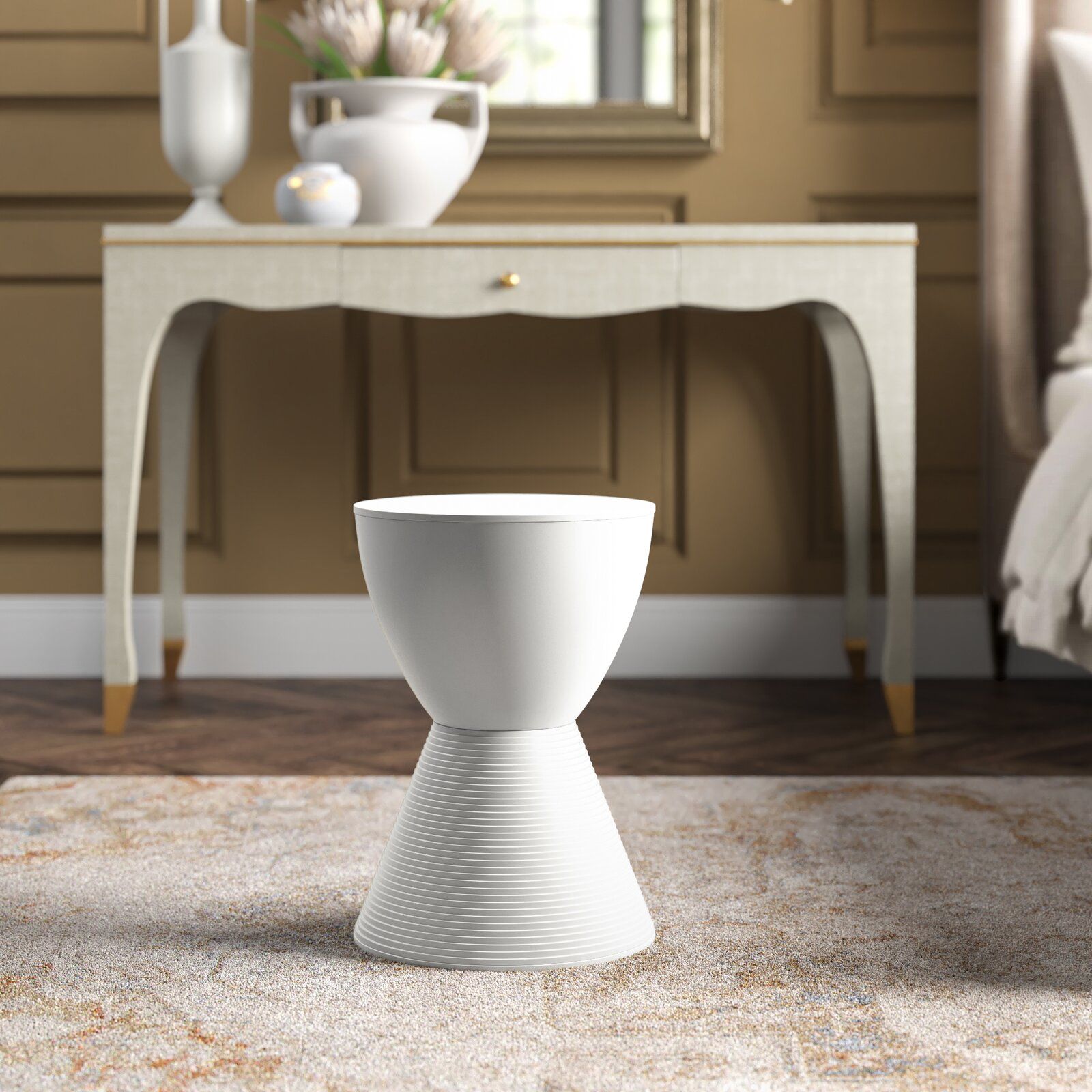 Kartell Wax White Plastic Accent Stool thumbnail 2