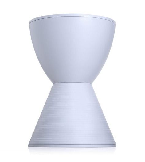 Kartell Lavender Gray Plastic Accent Stool thumbnail 3