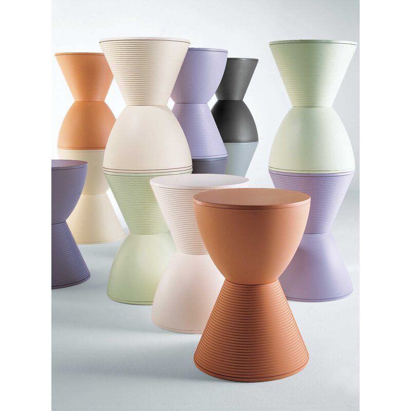 Kartell Lavender Gray Plastic Accent Stool thumbnail 2