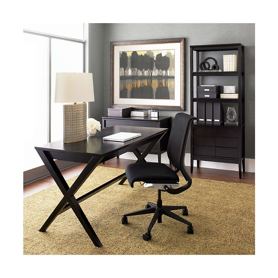Spotlight Ebony X-Leg Desk-58" thumbnail 2