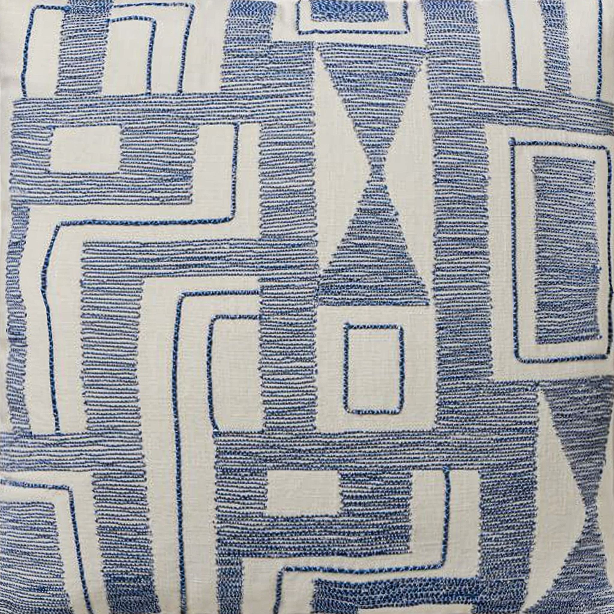 Embroidered Blank Shapes Pillow Cover without Insert-20"x20" thumbnail 5