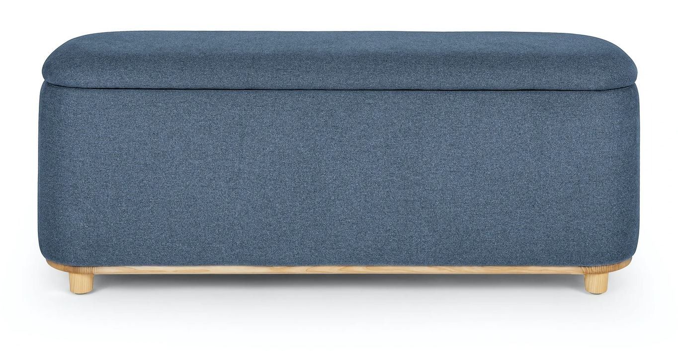 Maribo Blue Demure Storage Ottoman thumbnail 3