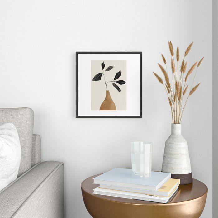 Minimal Plant 6 Art Print With Frame-10"x10" thumbnail 3
