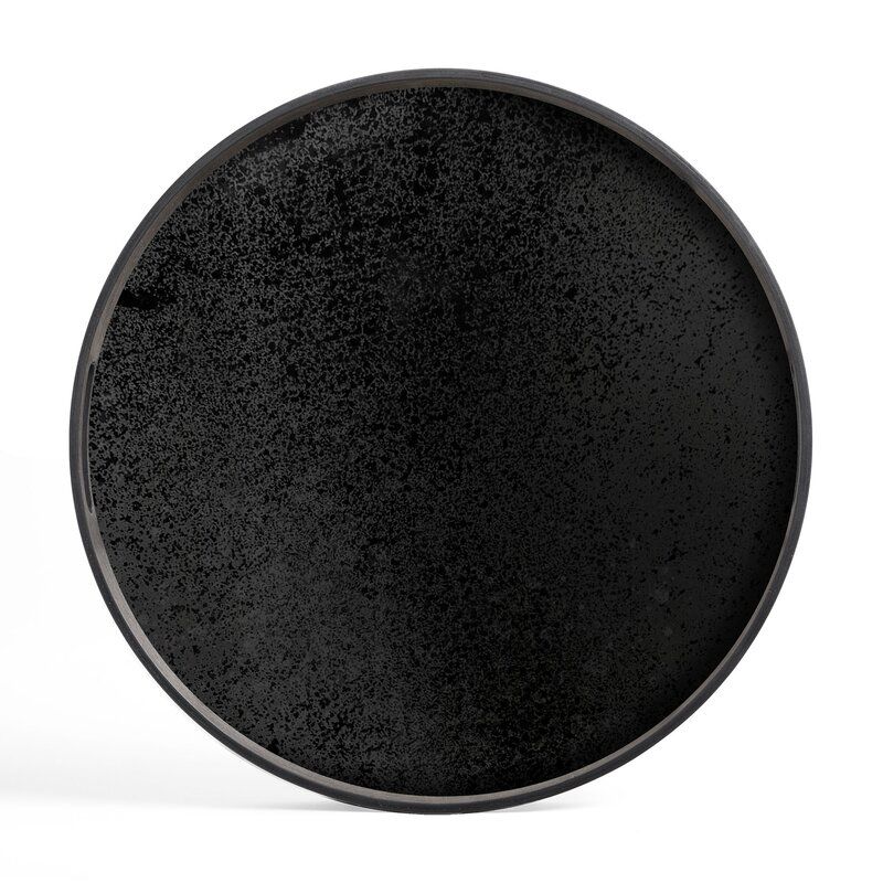 Classics Black Mirror Round Serving Decorative Tray thumbnail 3