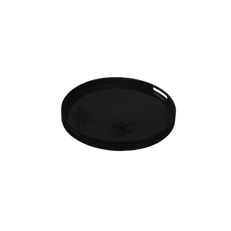 Classics Black Mirror Round Serving Decorative Tray thumbnail 4