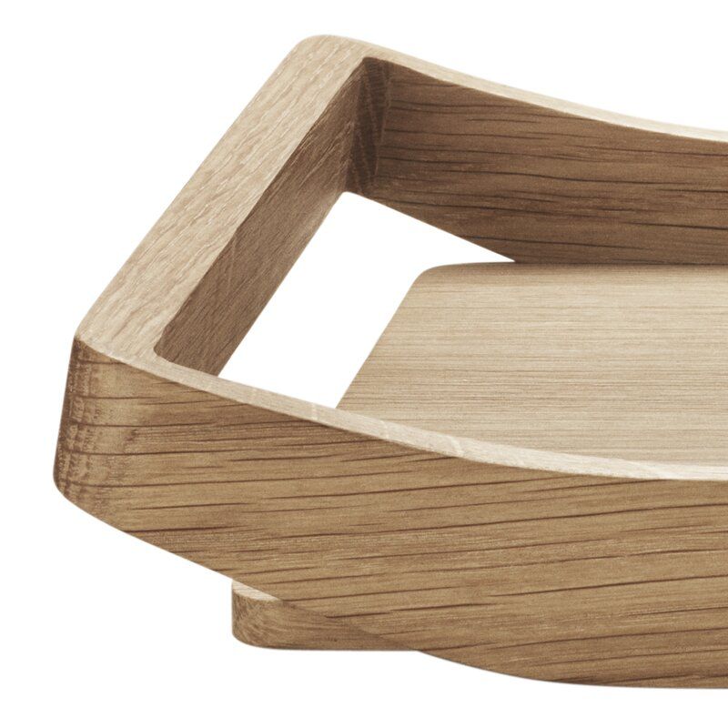 Barbry Brown Solid Wood Rectangle Decorative Tray thumbnail 3