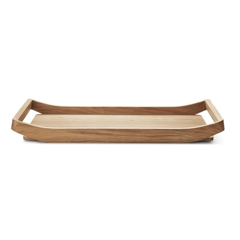 Barbry Brown Solid Wood Rectangle Decorative Tray thumbnail 4