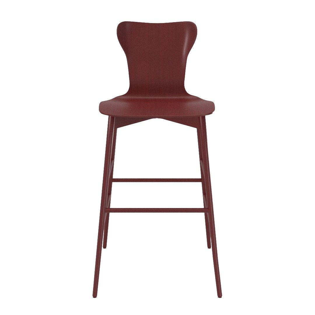 Brera Red Bar Stool thumbnail 2
