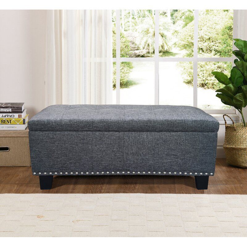 Collison Upholstered Flip Top Storage Bench thumbnail 2