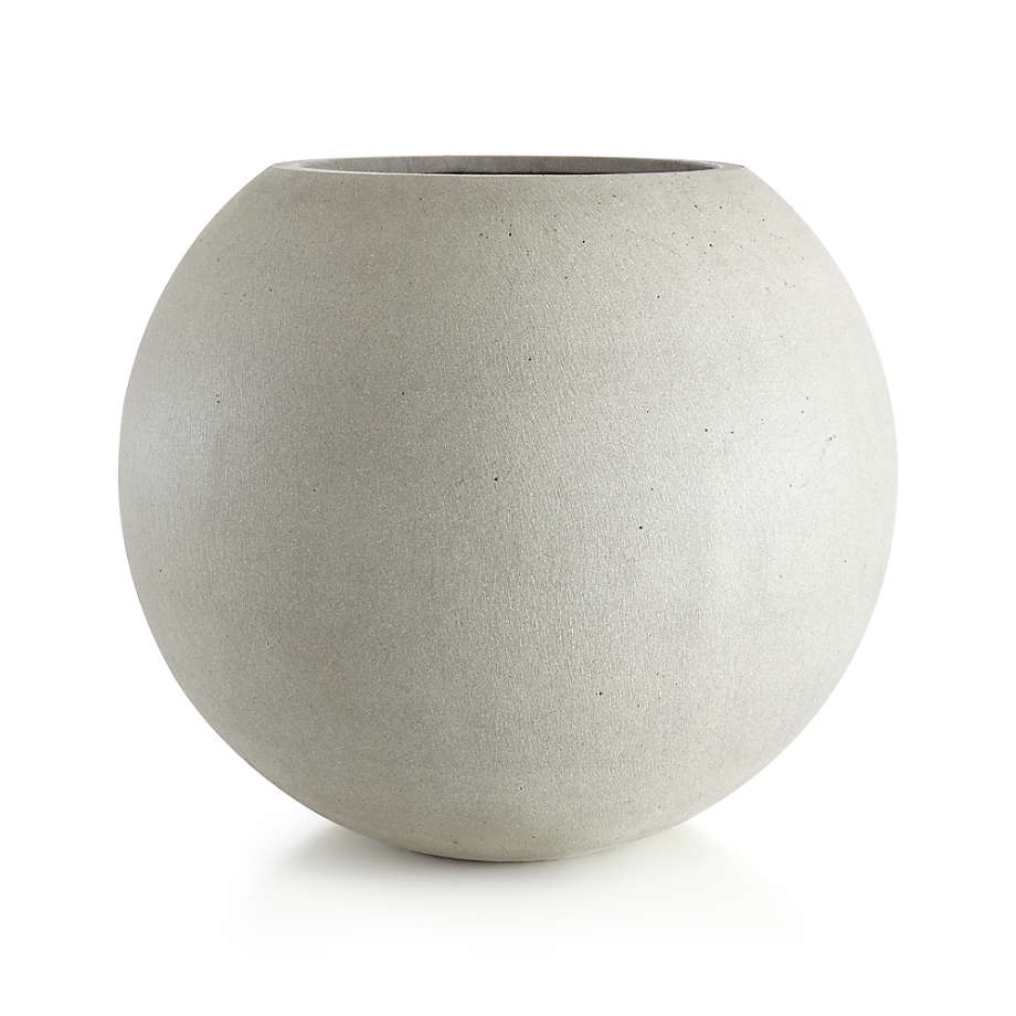 Sphere Large Light Grey Indoor Outdoor Planter thumbnail 2