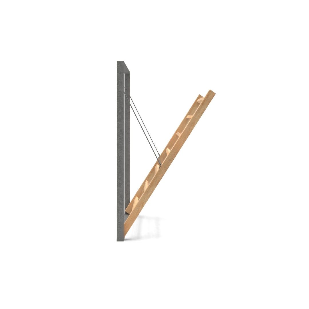 Galvanized Wall-Mount Laundry Drying Rack thumbnail 2