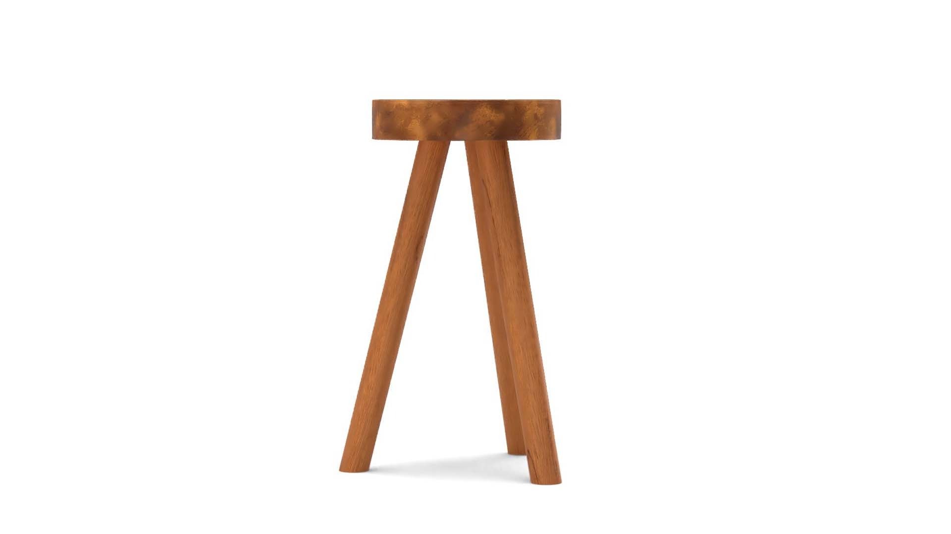 Teak Stool Large  thumbnail 3