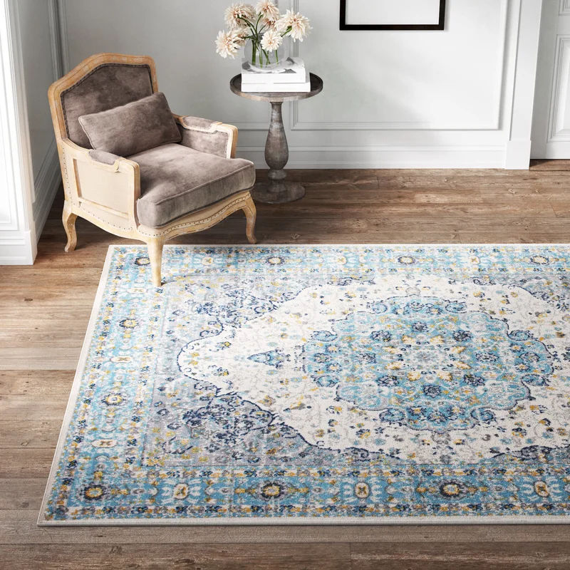 Hector Oriental Machine Woven Cream Area Rug-7'10"x10' thumbnail 2