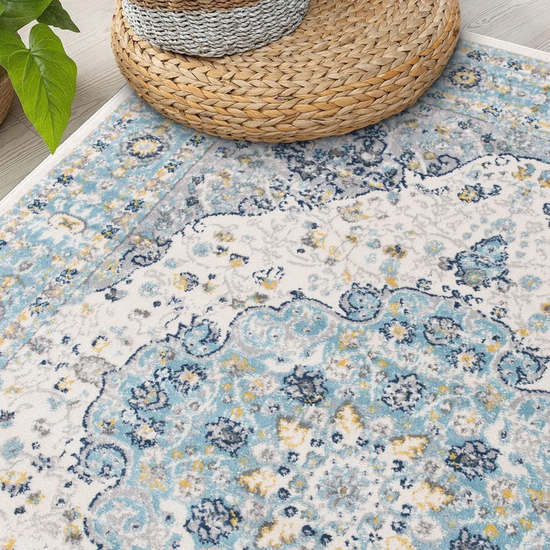 Hector Oriental Machine Woven Cream Area Rug-7'10"x10' thumbnail 5
