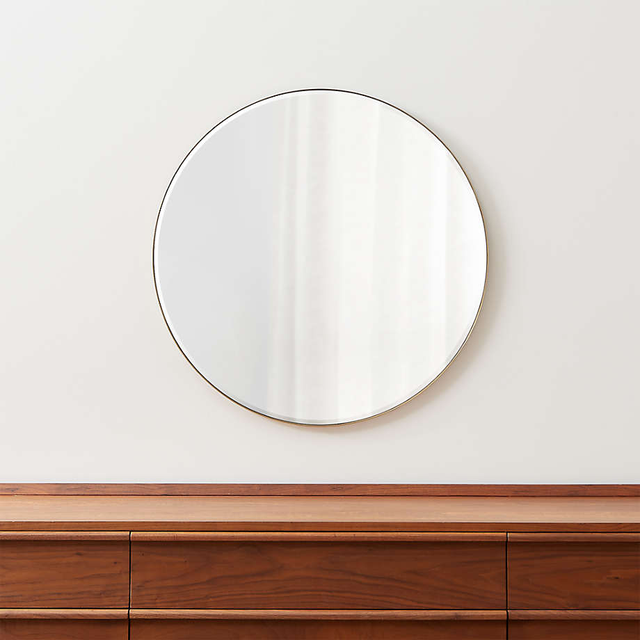 Edge Brass Round 30" Wall Mirror thumbnail 2