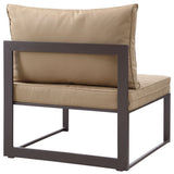 Tortuga Armless Outdoor Patio Chair - Brown Mocha thumbnail 4