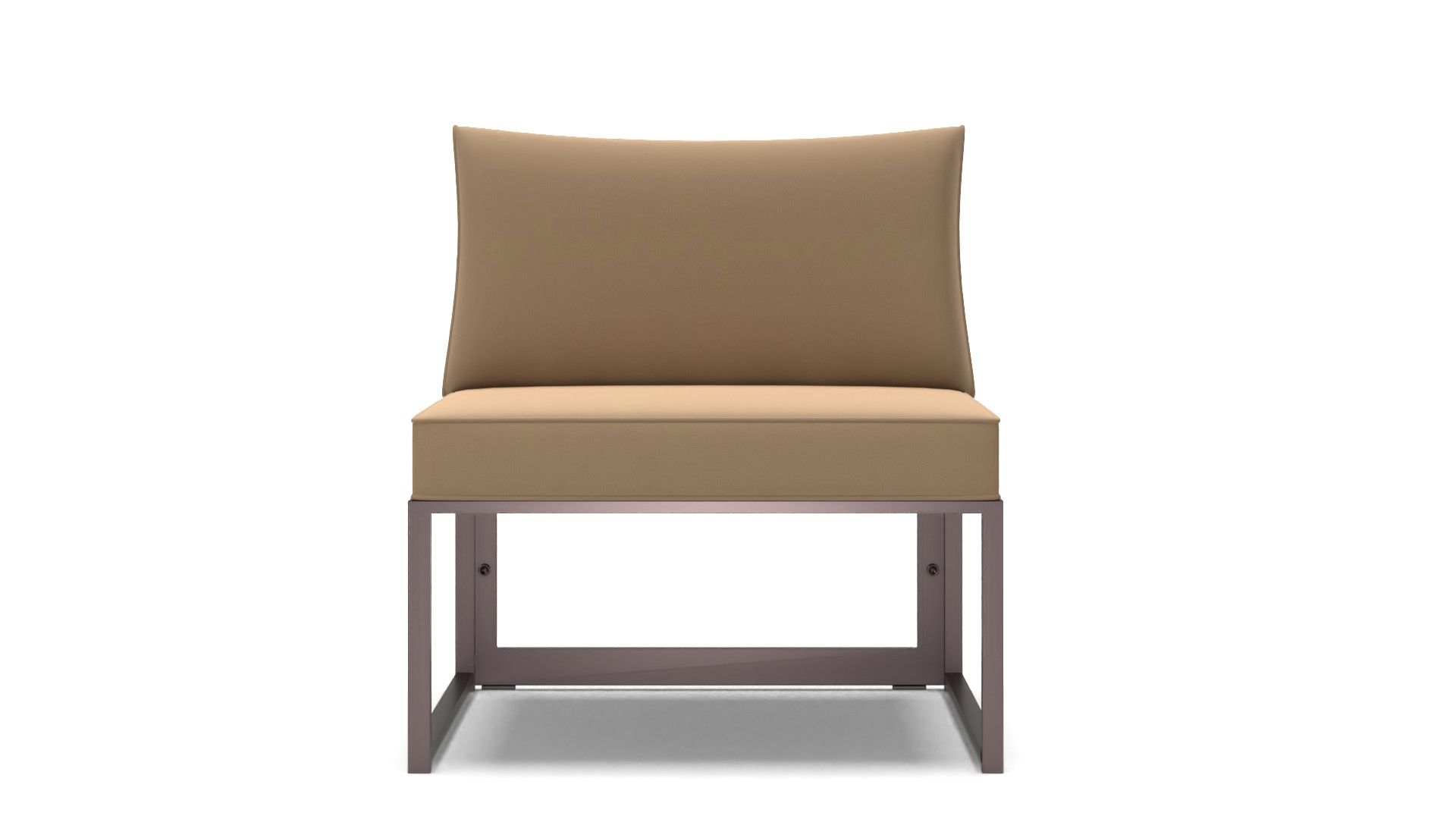 Tortuga Armless Outdoor Patio Chair - Brown Mocha