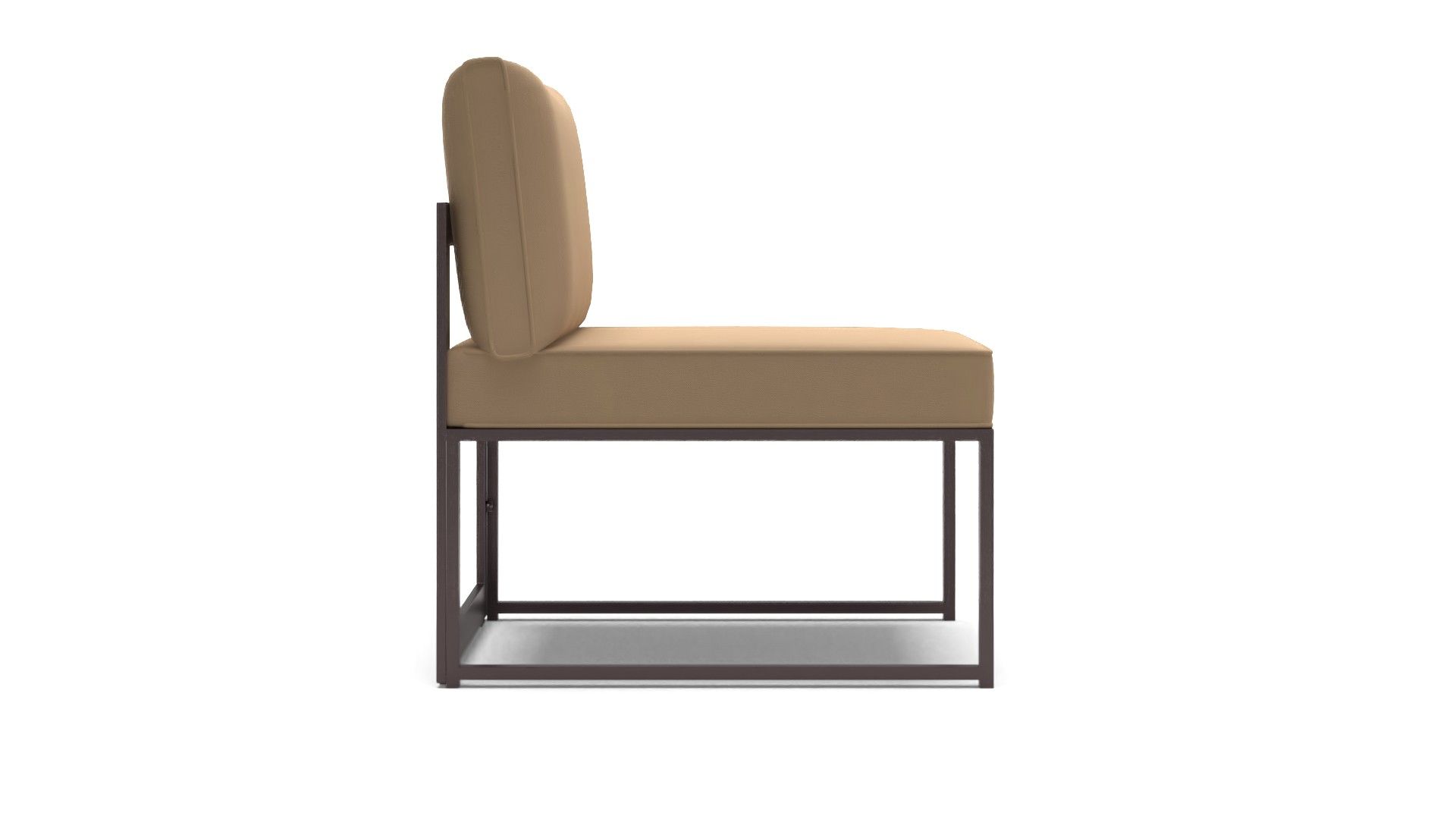 Tortuga Armless Outdoor Patio Chair - Brown Mocha thumbnail 2