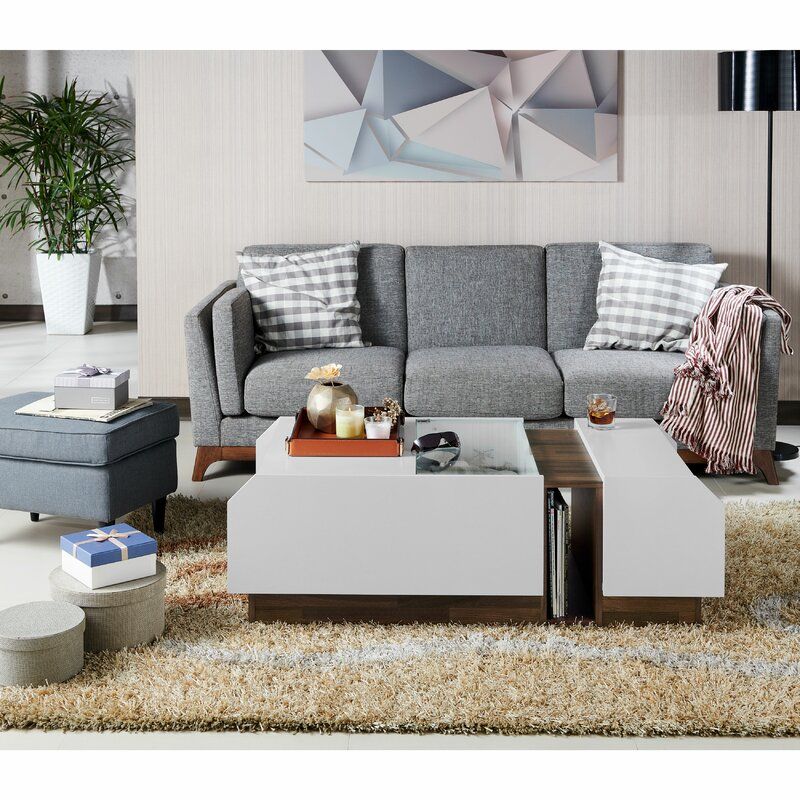 Dundas Block Coffee Table with Storage thumbnail 2