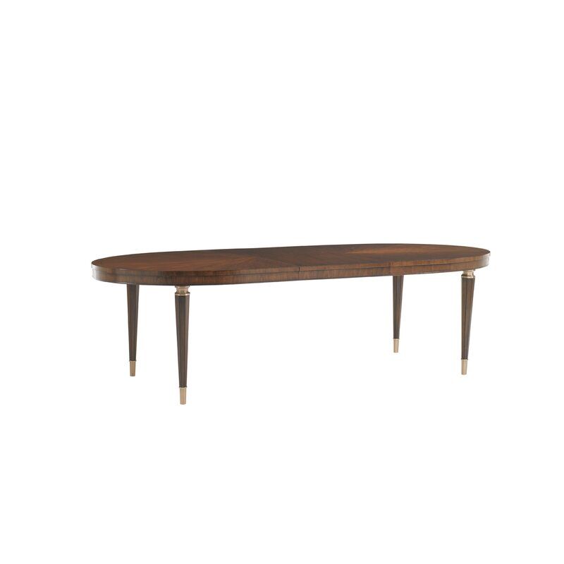 Tower Place Extendable Walnut Solid Wood Dining Table thumbnail 2