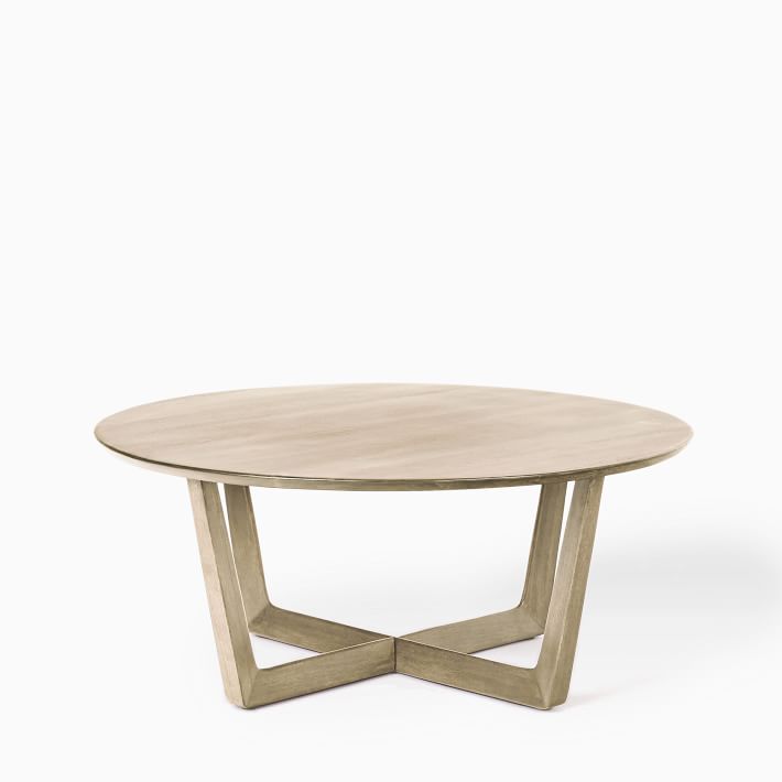 We Stowe Collection Cerused White Round Coffee Table thumbnail 3
