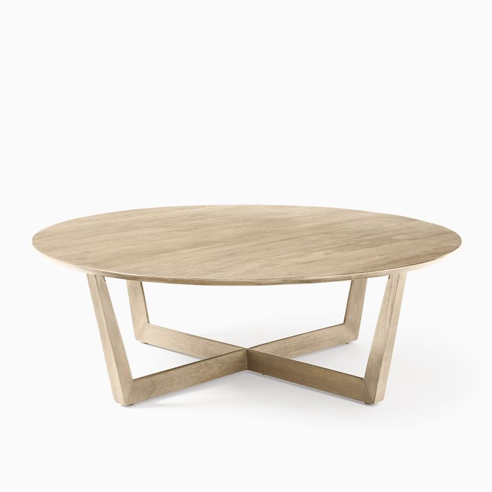 We Stowe Collection Cerused White Round Coffee Table thumbnail 4