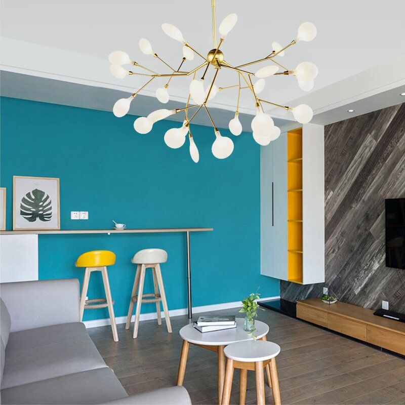 27 Heads Modern Sputnik Firefly Chandelier Pendant Light thumbnail 2